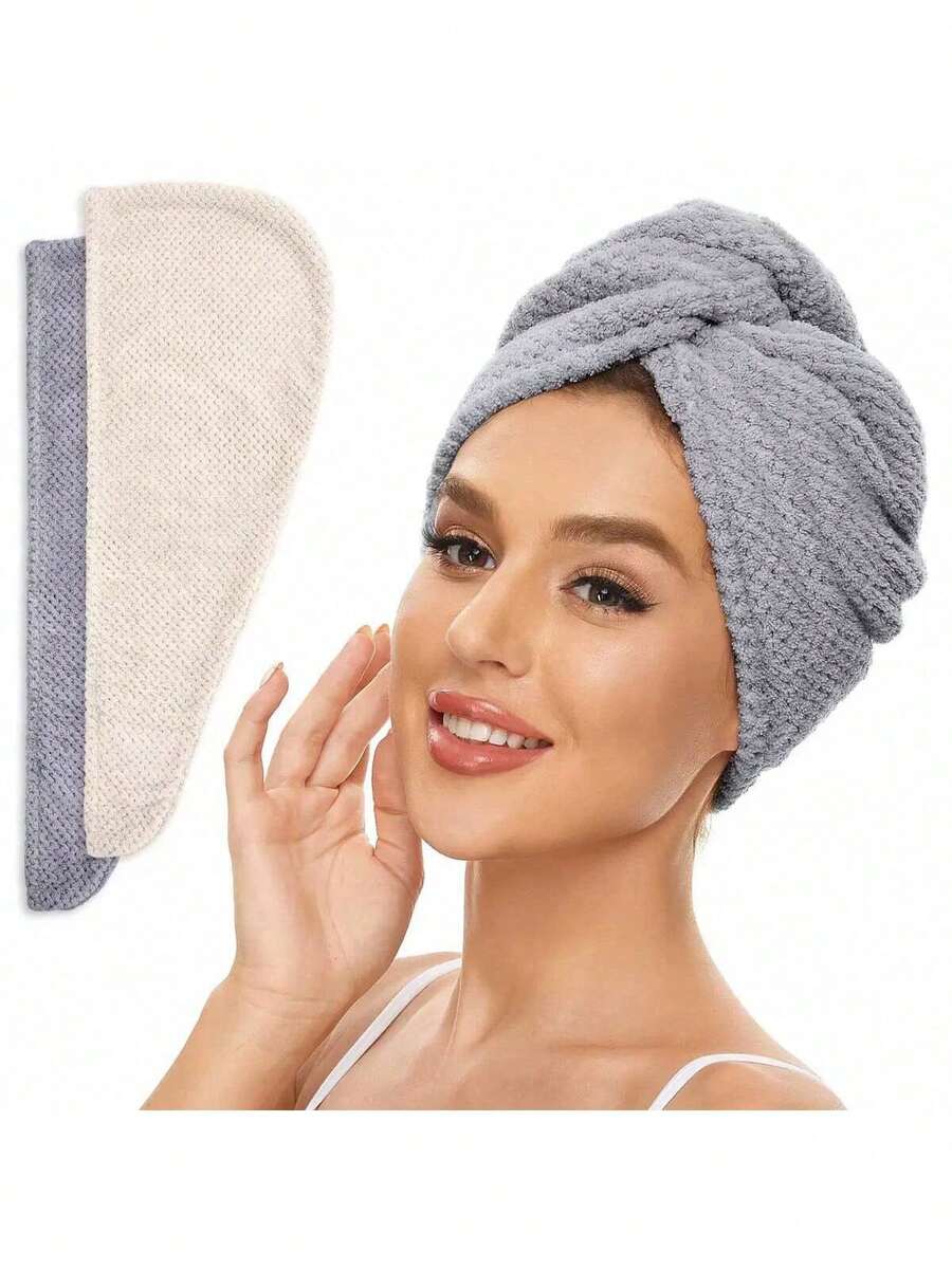 1pc Hair Drying Cap, Absorbent Quick Dry Thick Shower Cap, Hair Towel Wrap