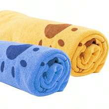 2X Large Pet Dog Cleaning Towel Super Absorbent Fast Drying Microfibre 140x70cm - Blue Orange - View 10