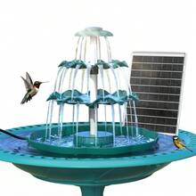 2025 New 3.5W Outdoor 3-Tier Solar Fountain, DIY Outdoor Garden Decor, Solar Bird Bath Fountain, Can Be Used As Feeder, With Detachable Waterfall And Auto Watering Function, Suitable For Garden And Patio