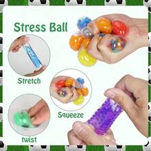 30er Pack Mini Stressball Set Fidget Spielzeug für Kinder, bunte Fußball Quetsch Stressabbau Bälle, Kawaii Quetschies Stressbälle im Großpackung für Klassenpreise, Partytüten Geschenke