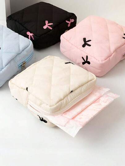 Schmetterlings-Muster tragbare Mini-Reißverschluss-Kosmetiktasche/Binden-Aufbewahrungstasche, flauschige Makeup-Tasche, Toilettenartikel-Organizer, Binden-Tasche, Binden-Aufbewahrungstasche, tragbare Aufbewahrungstasche, zum Aufbewahren von Binden, Slipeinlagen, Kosmetiktaschen, Kosmetiktasche, Make-up-Organizer, Make-up-Tasche, Make-up-Taschen, kleine Kosmetiktasche, Kosmetiktasche, große Kosmetiktasche, Weihnachtsgeschenke, Tasche, Clutch/kleine Handtasche, Make-up-Organizer, Tasche, Pinseletui, Mini-Tasche, Tasche mit großer Kapazität