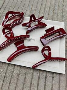 1 Stück/7 Stücke geometrisches Muster, lässig, niedlich, elegant, schick, Straßen-ABS (ABS-Harz) Damen Mode, einfache multifunktionale Schleife Wolke asymmetrische große Haarspange, geeignet für den täglichen Gebrauch: Zuhause, Schule, Strand, Büro, Party, Geburtstag, Weihnachten, Rückkehr zur Schule, modische Haarzubehör für alle Jahreszeiten, Schönheit Klammern, lässige Haarklammern für Herbst und Winter, für Urlaubsoutfits Frau