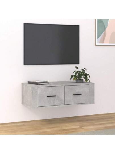 VidaXL TV Wand Unit 80x36x25 Cm, Finished Wood, Concrete Grijs