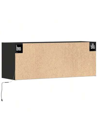 VidaXL TV Wand Unit LED Lighting 100x31x35 Cm Zwart view 8