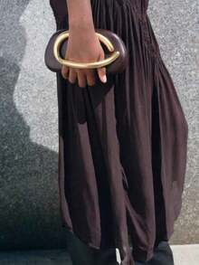 Dedoo 酒红色PU皮手拿包 - 情人节理想之选，舒适时尚，款式别致，个性化礼物之选，2025必备单品，风格独特，适合各种场合，品质奢华，价格实惠 - 咖啡棕 - 查看 10