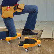 YUNRUX Rolling Knee Pads, Knee Pads With 3 Wheels, Flexible Sliding Knee Pads With Adjustable Straps