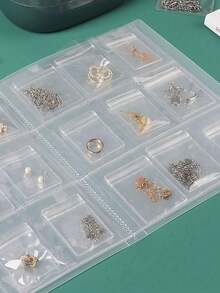 1pc Clear Seal Stamp Storage Folder, Plastic Storage Photo Album, Seal Bag Storage Keeper, Card Folder Storage Bag, For DIY Scrapbooking Art Craf