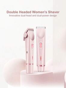 2-In-1 Women's Electric Shaver, Rechargeable Dual Head Electric Shaver For Legs, Arms, Body, Underarms Hair Trimming, Wet & Dry Use, Great Mother's Day Gift For Family And Friends - Multicolor - View 9