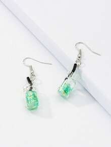 1雙時尚個性化酒杯造型耳環,適合女性參加派對和街頭攝影 - 紅酒杯 - 查看 8