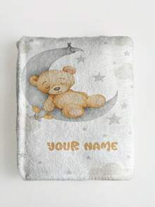 1pc Customizable Text, Dinosaur Pattern, Memorial Blanket, Suitable As Girl, Boy, Adult, Valentine's Day, Lightweight, Baby Blanket, Personalized Throw Blanket, Personalized Photo Blanket, Personalized Baby Blanket, Newborn Blanket, Suitable For Mother's Day, Birthday, Children's Day, Father's Day, Graduation, Wedding, Christmas, Halloween, For Home Sofa, Bed, Car, Bedroom, Living Room, Throw Blanket - Multicolor - View 6