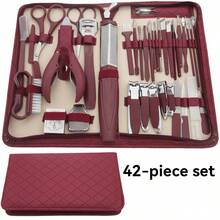 NEFOUME Juego de 7/10/12/20 piezas de cortaúñas, lima de uñas, tijeras de manicura y pedicura de acero inoxidable de alta precisión, con estuche portátil de diseño moderno - Multicolor - Ver 19