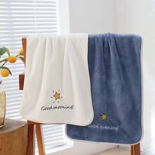 Asciugamano in pile di corallo con bordo, asciugamano a stella, assorbente, resistente alla luce, non perde peli, asciugamano spesso per uomo e donna, asciugamano assorbente per il lavaggio del viso, asciugamano per il viso morbido