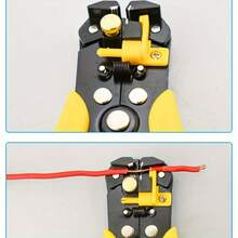 Professional Automatic Wire Stripper & Crimping Tool – Heavy Duty Multi-Function Cable Cutter And Electrical Pliers For Stripping, Cutting & Crimping Copper/Aluminum Wires – Essential Tool For Electricians, Industrial Wiring, Factory Equipment Maintenance & Automotive Electrical Repair (Yellow) - 黃色的 - 查看 8
