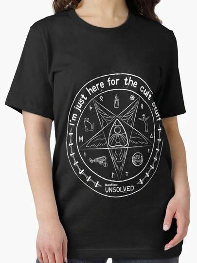 BuzzFeed Unsolved Cult Stuff  Essential T-Shirt Camisetas De Mujer Funny Camisa Fall Clothes For Women Halloween Costumes Women Fall Halloween Vestidos Elegantes De Mujer