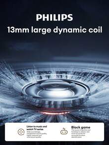 飞利浦 TAT1420 极简蓝牙耳机 半入耳式 蓝牙 V6.0 全景音效 高品质音频 ENC 通话降噪 长续航 游戏 音乐 低延迟 无线耳塞 兼容智能手机和电脑 - 彩色 - 查看 4