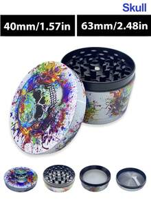 1pc Grinder, Creative Pattern 2. 5 Inch 4-Layer Zinc Alloy Grinder, Metal Grinder, Spice Grinder, Grinding Machine, Herb Grinder, Spice Crusher, Grinder ,Kitchen Supplies, Christmas Gifts, Halloween Gifts, Halloween Decoration Kitchen Supplies, Christmas Gifts, Halloween Gifts, Halloween Decoration - Multicolor - View 17