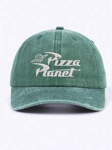 1pc, Unisex,Pizza Planet Embroidered Baseball Hat,Baseball Cap Versatile Stylish Dad Hat Outdoor Adjustable Sun Protection Sports Hats Father's Day For Women Men - A - View 13