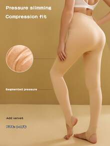 1件装女士秋冬保暖加厚不透明踩脚裤，加厚打底裤连裤袜塑形裤腿 - 彩色 - 查看 15