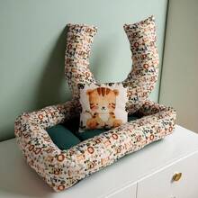 Kit Ninho Redutor + Almofada Amamentação 3pçs Bebê Zoo - Multicolorido - Visão 1