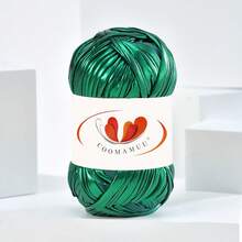 Metal Texture Cloth Line Personalized Wool DIY Woven Bag Wallet Luminous Bright Leather Material - Multicolor - View 18