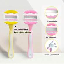 Rasoir pour femmes, un rasoir spécial pour l'épilation des femmes, avec une bande apaisante et hydratante et une poignée antidérapante. La lubrification à 360° réduit les irritations pendant l'épilation. Convient pour le visage, les bras, les jambes, les mains et les aisselles. C'est un épilateur pour le corps entier des femmes, un épilateur, un rasoir pour le visage, un rasoir, un épilateur facial, un épilateur pour les soins personnels, un outil de soins de la peau d'été, un rasoir de voyage pour le corps, et un article indispensable pour les festivals.