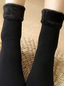 4/10 pares de calcetines gruesos y cálidos unisex, calcetines de invierno unisex de media caña forrados de lana, calcetines cálidos de unicolor unisex para hombres y mujeres. Hechos de material cómodo, lavables a máquina, adecuados para diversas ocasiones.