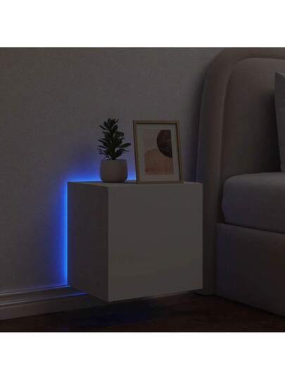 VidaXL TV Wand Unit LED Lighting 40.5x35x40 Cm Wit view 4