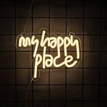 This Is Our Happy Place Neon Sign,This Is My Happy Place Neon Signs For Teen Girls Bedroom Decor,LED Sign For Wall Decor, Nightstand Atmosphere Light,Suitable For Wedding,Birthday Party,Christmas Gifts,Bar,Home,Club,Classroom Wall Decorations,USB Power Supply Can Be Reused,Easy To Install. - Multi-color light - View 19