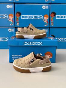 Baby Boy's Shoes, Adjustable Children's Sandals, Easy To Put On, Molekinho - Màu be - Xem 6