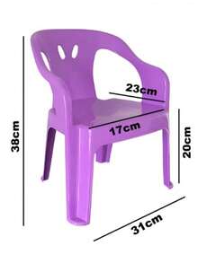 Plastic Children's Mini Armchair Chair - Blue - View 3