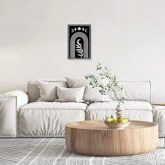 1 件复古月亮装饰金属黑色卧室装饰适合房间、客厅、浴室、厨房、教室，是送给家人和朋友的完美礼物