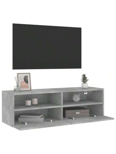 VidaXL TV Wand Unit 100x30x30 Cm, Finished Wood, Concrete Grijs view 5