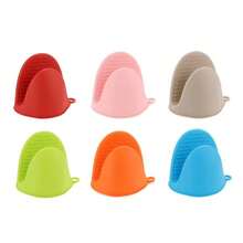 chef's Huf-Ful 2-Hole Silicone Clip, Universal Size Heat-Resistant Silicone Material Kitchen Gloves, Simple Solid Color, Anti Slip Pattern For Opening And Closing, High Temperature Resistance, Baking And Cooking Protective Gloves, Suitable For Daily Cooking/Oven Operation