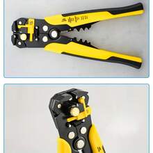 Professional Automatic Wire Stripper & Crimping Tool – Heavy Duty Multi-Function Cable Cutter And Electrical Pliers For Stripping, Cutting & Crimping Copper/Aluminum Wires – Essential Tool For Electricians, Industrial Wiring, Factory Equipment Maintenance & Automotive Electrical Repair (Yellow) - 黃色的 - 查看 7