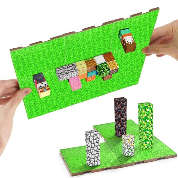 Magnetische Grundplatte, verschiedene Grundplatten passen zu magnetischen Bauklötzen, Outdoor-Lernpuzzle-Spielzeug, kreatives Spiel & Motorikentwicklung, DIY magnetische Bauklötze als Geschenk für Jungen und Mädchen