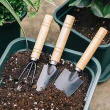 3 Sets Of Gardening Loosening Tools, 6.8-Inch (About 17.2 Cm) Small Metal Loosening And Weeding Gardening Hand Tools, Used For Planting And Flowers, Stainless Steel Flower Spade, Small Spade, Gardening Tools, Integrated Household Flower Planting Set, Small Spade Potted Garden, Garden Tool Set, Stainless Steel Heavy Garden Tool, Garden Kit With Ergonomic Wooden Handle, Gardening Tools, Ladies Gardening Gifts.