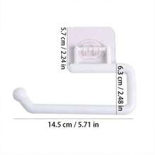 1pc,Toilet Paper Holder, Paper Roll Holder, Perforation-Free Kitchen Paper Towel Holder, Plastic Film Storage Holder, Rag Storage Holder, Toilet Towel Holder, Kitchen And Bathroom Accessories