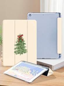 Weihnachtsbaum Schleifen Muster Tablet Schutzhülle, kompatibel mit iPad 9.7/10.2/10.5/10.9/12.9/Pro 11, 10. Generation, kompatibel mit Samsung Galaxy Tab S6 Lite 10.4 Zoll, kompatibel mit Kindle Paperwhite 12. Gen 2024, Kindle (11. Generation) 2022 Version, Kobo Clara Color, weicher Fallschutz, Smart Stand/Automatisches Aufwachen/Schlaf, Weihnachten/Weihnachtsgeschenke/Feiertagsgeschenke - Verschiedenfarbig - Übersicht 4