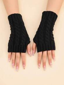 1pair Of Short Fingerless Gloves, Suitable Autumn/Winter Warmth Valentine's Day