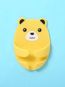 1 buc. Cârlig adeziv pentru ursuleți mici, montat pe perete, fără burghiu, material plastic, ușor și compact, nu va cădea, potrivit pentru uz casnic și bucătărie, cârlig pentru decor de Crăciun, culoare aleatorie