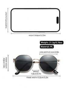 3 件装男士金属几何时尚眼镜，适合驾驶海滩派对配饰，适合夏季海滩度假、户外、旅行，适合返校时尚学院风