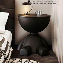 Senmeo 1 Piece 2-In-1 Modern Creative Bear-Shaped Storage Cabinet Bedside Table, Creative Bedside Table, Home Sofa Side Rack, Bedroom Balcony Mobile Mini Table, Small Apartment Coffee Table, Suitable For Storage In The Living Room And Bedroom. - màu đen - Xem 7