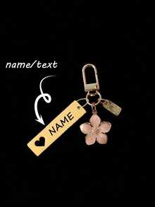 1 pezzo Portachiavi in metallo personalizzato a forma di fiore di ciliegio, leggero ed elegante, con accessorio tag, adatto per borse, chiavi dell'auto, regali di coppia e vacanze, multifunzionale, durevole, ornamentale, riutilizzabile, raffinato, di stile, di alta qualità, colorato, moderno, personalizzato, unico, regali ideali per lui, regali ideali per lei, fidanzato, amici, tea room, casa, ufficio, per anniversari, per San Valentino, per la Festa della Mamma, per compleanni, per la Festa del Papà, per matrimoni, per il riscaldamento della casa, atmosfera natalizia in casa, souvenir