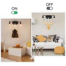 Bathroom Light Fixtures, 3-Light Matte Black Modern Vanity Lights, Vintage Wall Sconce Lighting, Bathroom Wall Lamp, E26 Base Porch Wall Lamp For Mirror Living Room Cabinet (Bulbs Is Not Included) - Black - View 3