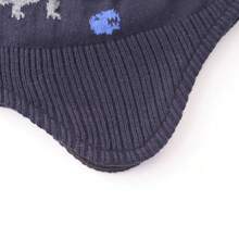 Winter Toddler Boys Hat Dinosaur Warm Scarf Set Pompom Baby Beanie Knitted Baby Hat Scarf Gloves Earflaps