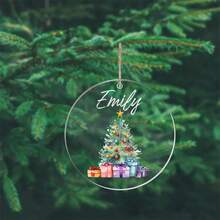 1 pièce Décoration de Noël personnalisée - Décoration d'arbre de Noël avec nom personnalisé, pendentif suspendu pour la saison des fêtes, convient pour le mariage, la Saint-Valentin, Thanksgiving - Décoration de fête multifonctionnelle, sans pile, cadeau idéal pour la famille, les amis et les occasions spéciales