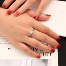 Adjustable 925 Silver Ring 6mm Natural Clear Quartz Open Band Healing Crystal Jewelry Spiritual Gift Energy Stone