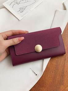 New Long Women's Wallet Retro Frosted Soft Purses With Three Fold Large Capacity Cardholder For Women Wallet Purse Wallet Fall Long Wallet Y2K Wallet