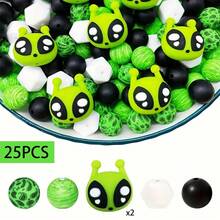 4/6/25 件怪物/外星人系列硅胶珠套装 - 非常适合 DIY 制作钥匙扣、项链、手链、装饰笔、珠宝和吊坠 - 怪獸/外星人系列 - 查看 7