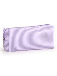 1PC Thermal Transfer Custom Corduroy Pencil Case, Stationery Storage Pencil Case With Zipper, Office & Classroom Desktop Learning Accessories Storage Bag, Back To School Essentials School Supplies (Makeup Bag) - Gold - View 18